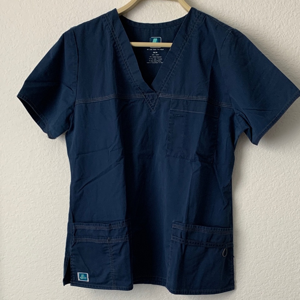 Navy Blue Women's Scrub Top